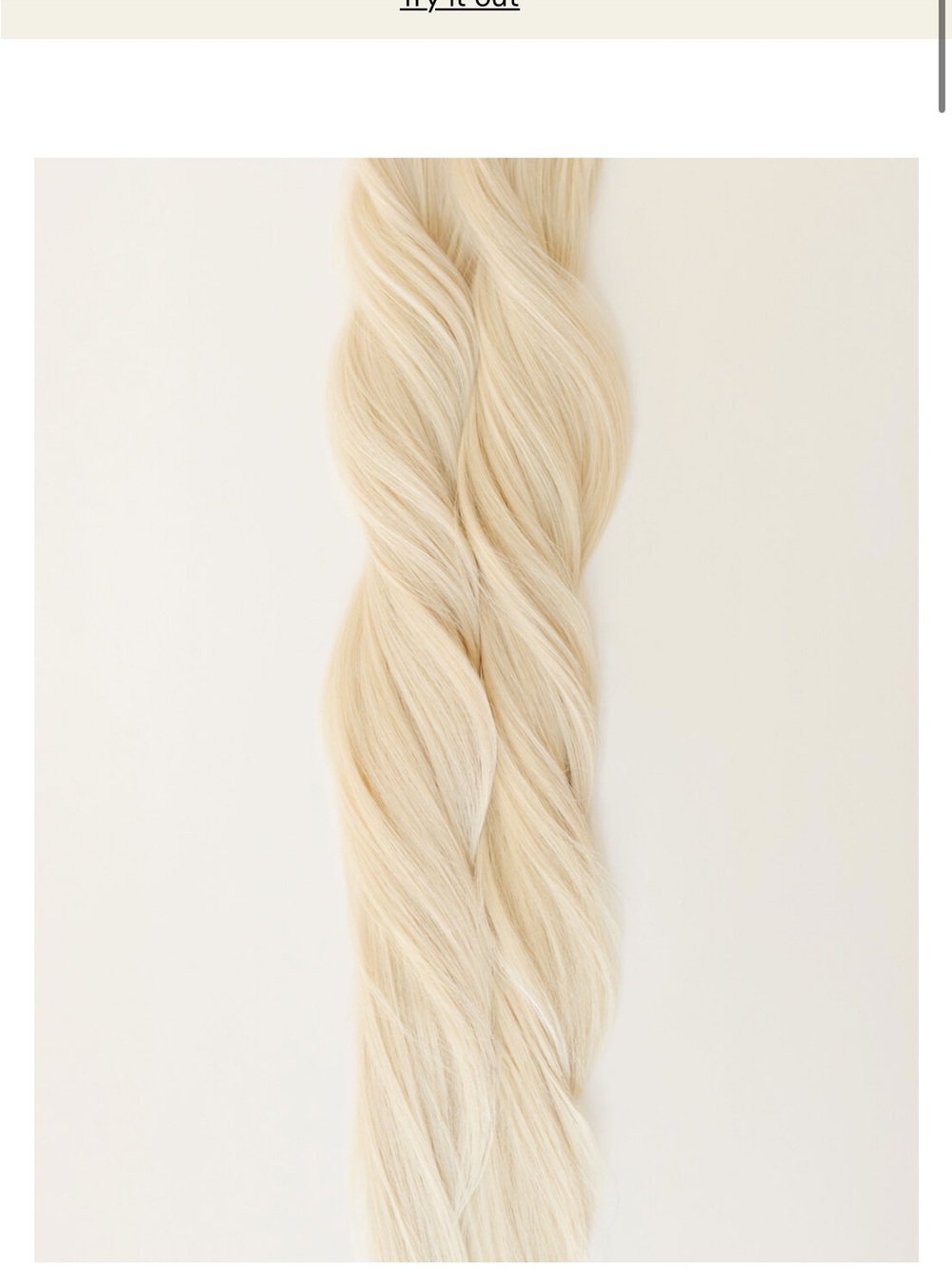 Light Platinum Blonde sew in weft extensions 24”